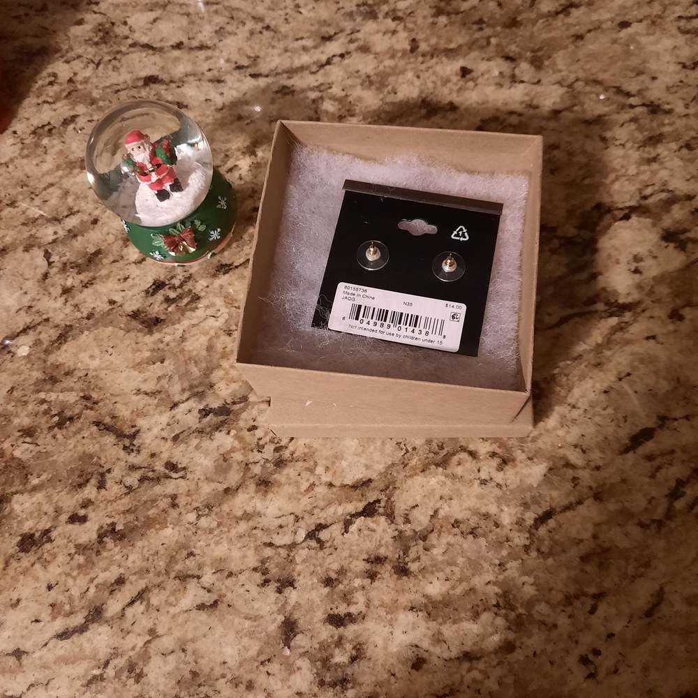 Anne Klein Gold Stud Earrings - Picture 2 of 4